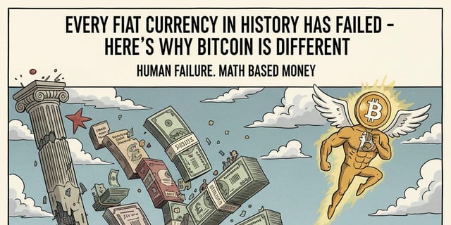 The Inevitable Sunset: Why Every Fiat Currency in History Has Failed and Why Bitcoin Is Different. The question is not if today’s fiat currencies will collapse; history guarantees they will. The only question is when.